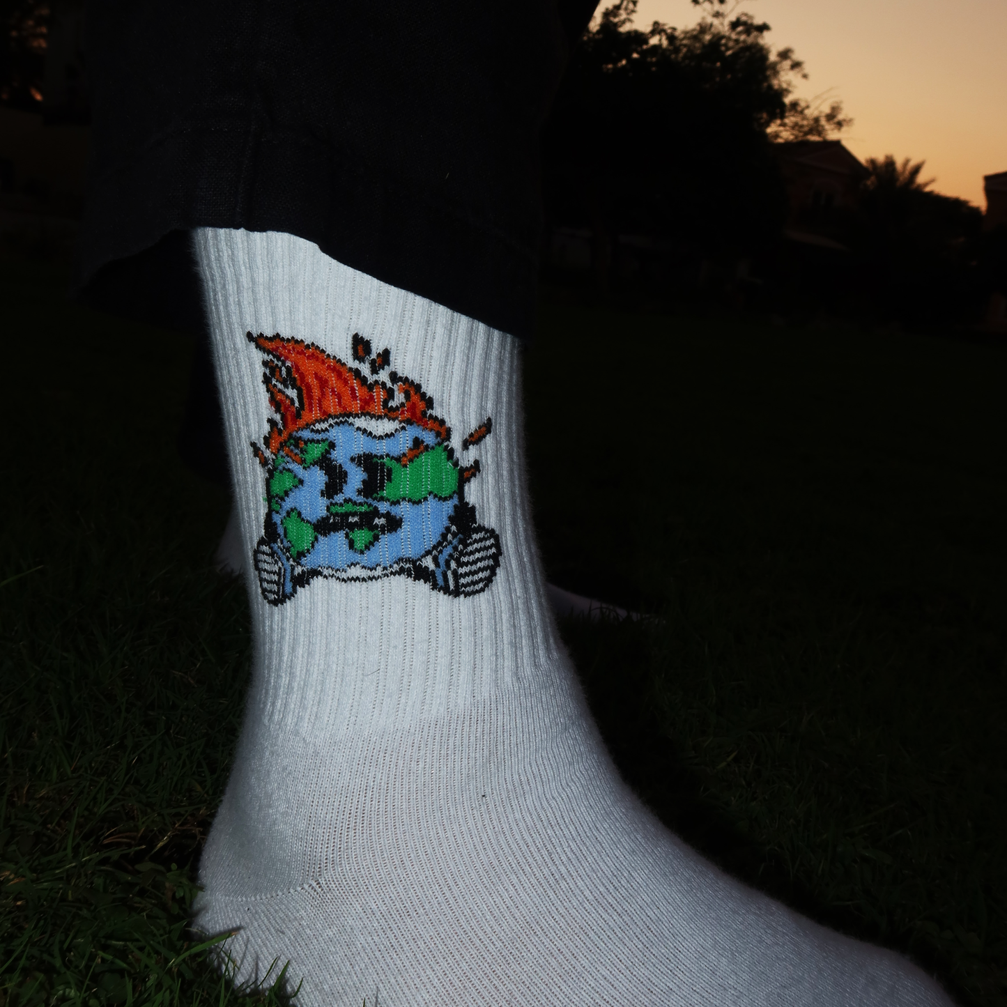 "Earth on Fire" Socks